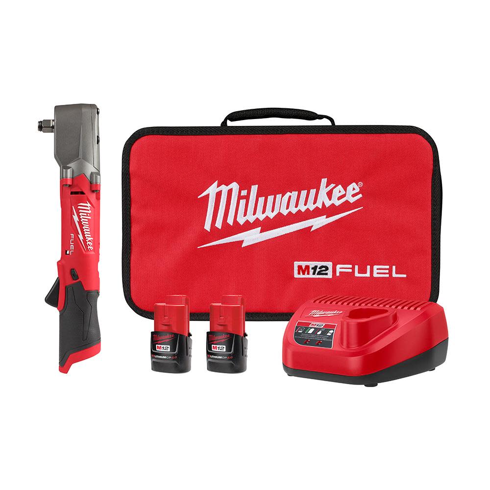 Milwaukee M12 FUEL 1/2″ Right Angle Impact Wrench Kit - Ascmtools