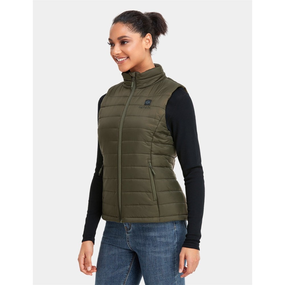 ORORO Womens Green Classic Heated Vest Kit XL - Ascmtools