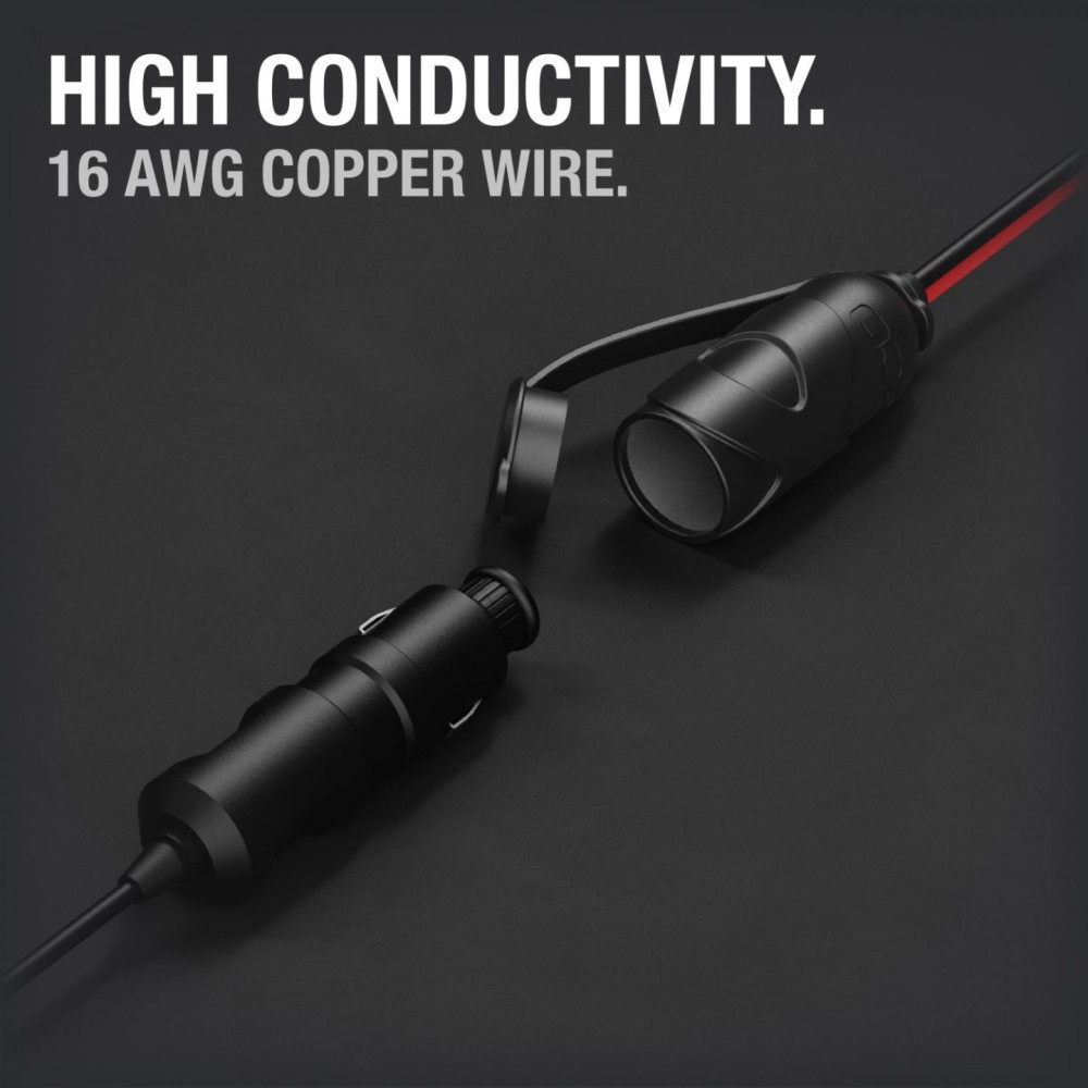 Noco 12V 15A Adapter Plug with Battery Clamps - Ascmtools