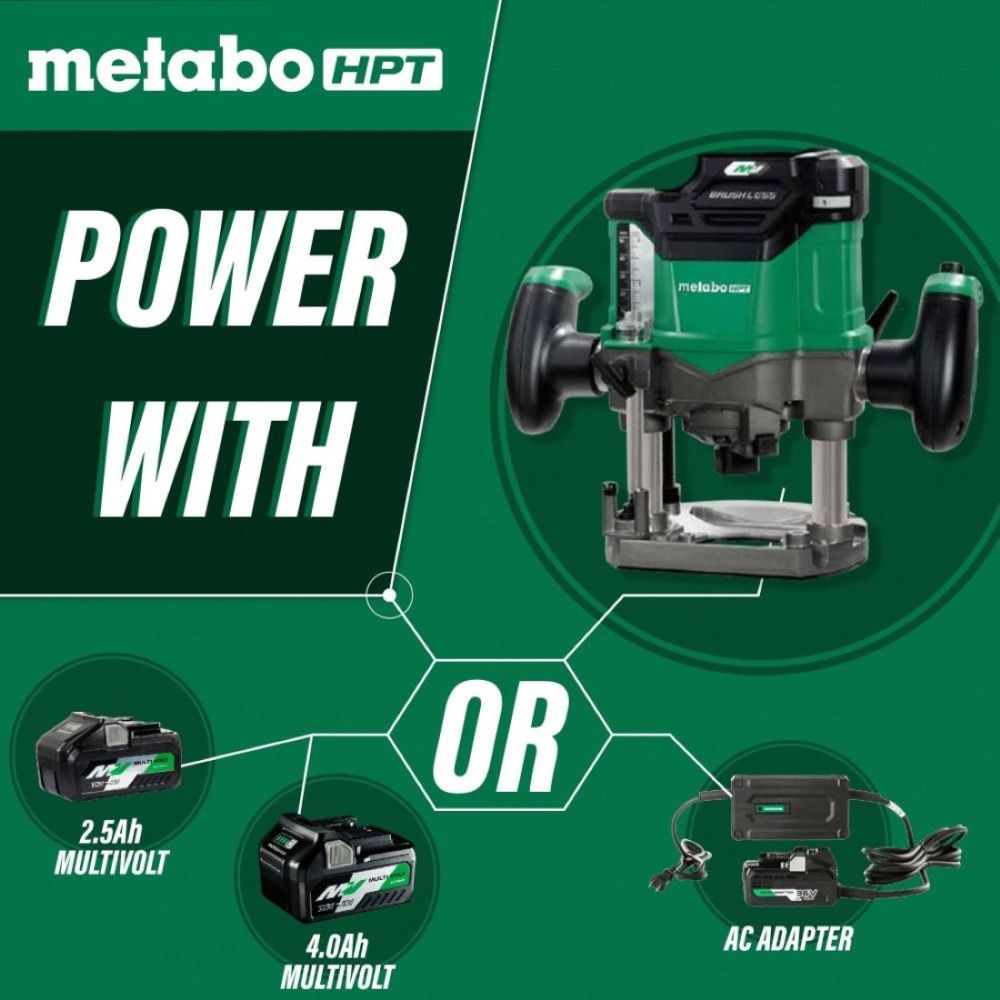 Metabo HPT 36V Cordless Plunge Router Kit 2 1/4 HP - Ascmtools