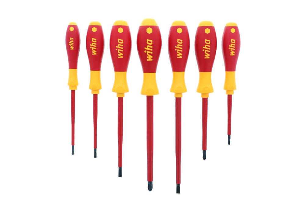 Wiha 7 Piece Insulated SoftFinish Screwdriver Set - Ascmtools