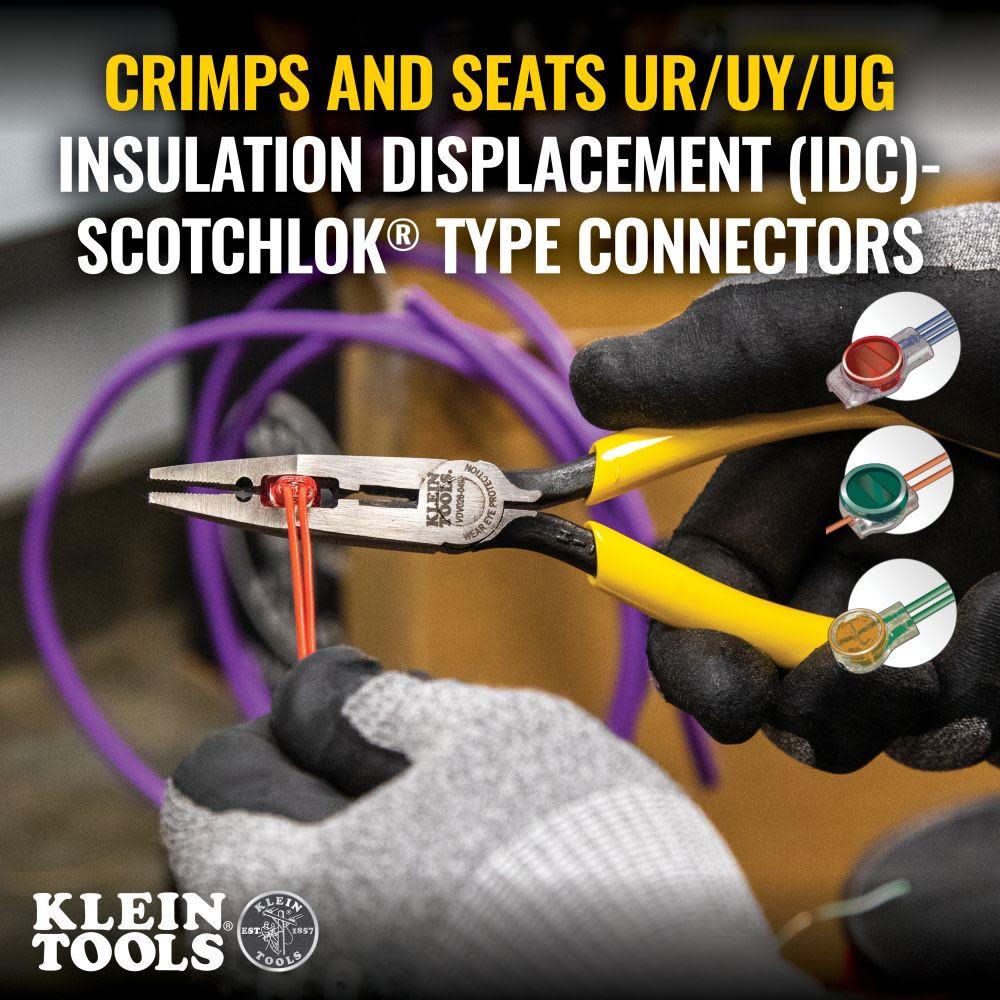 Klein Tools Connector Crimping Long-Nose Pliers - Ascmtools