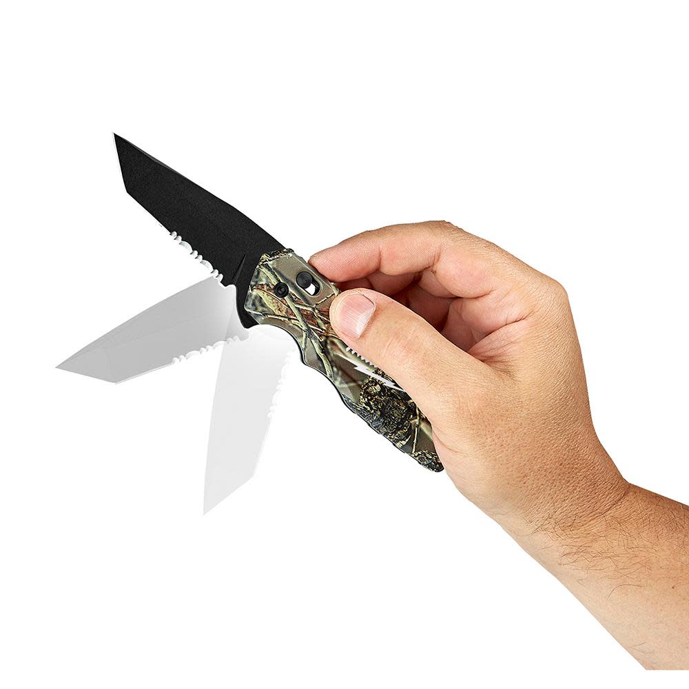 Milwaukee FASTBACK Camo Spring Assisted Folding Knife - Ascmtools