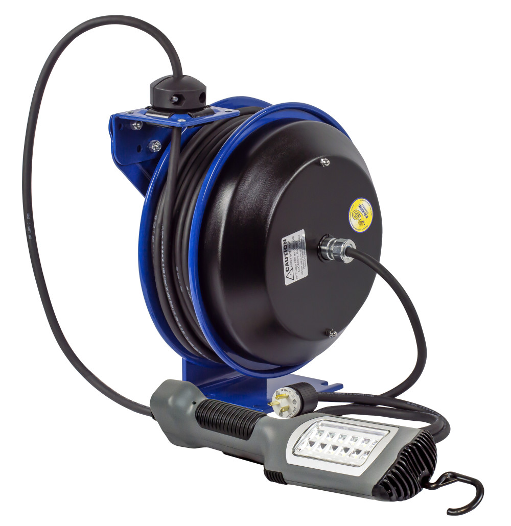 Coxreels Safety System Spring Driven Cord Reel 50′ LED Light - Ascmtools