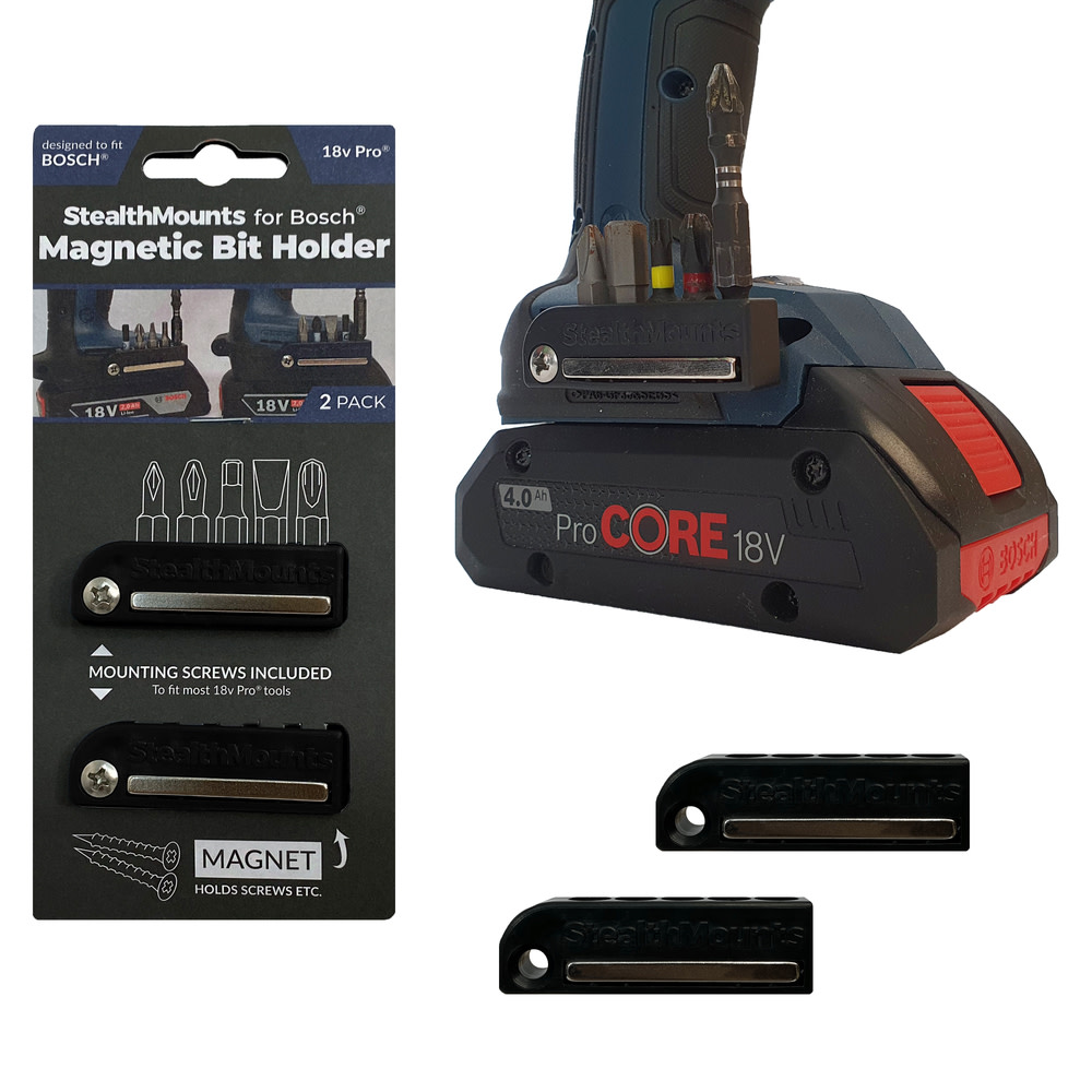 Stealthmounts BLACK Bit Holder for Bosch 2pk - Ascmtools