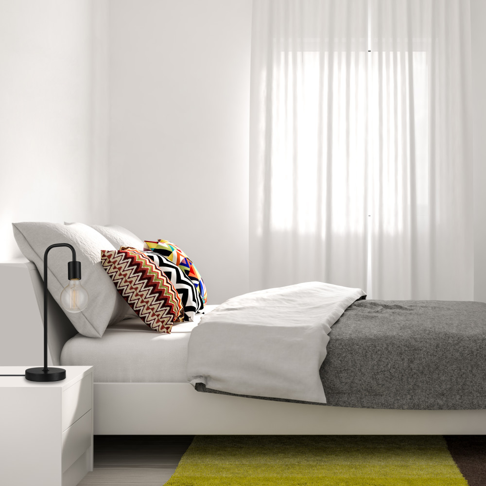 Globe Electric Holden Scandinavian Table Lamp 18″ Satin Black - Ascmtools