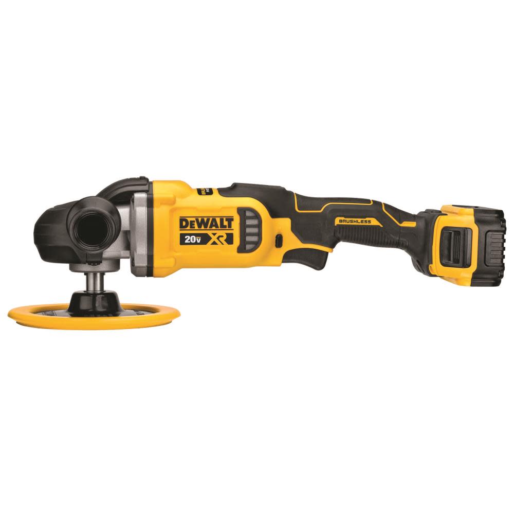 DEWALT 20V MAX* XR 7 in (180mm) Cordless Variable Speed Rotary Polisher Kit - Ascmtools