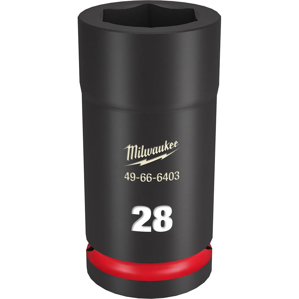 Milwaukee SHOCKWAVE Impact Duty Socket 3/4″ Drive 28MM Deep 6 Point - Ascmtools