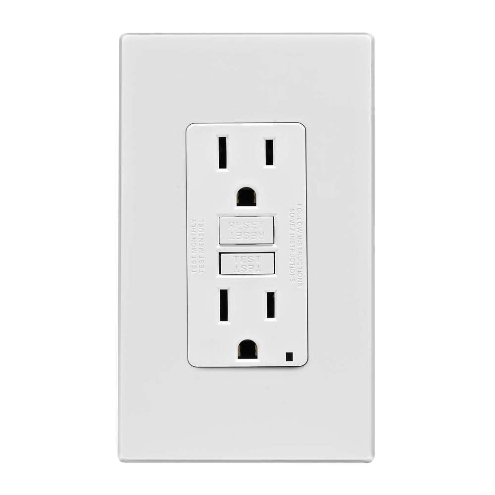 Leviton SmartlockPro GFCI Outlet 15A 125V Duplex White NEMA 5-15R - Ascmtools