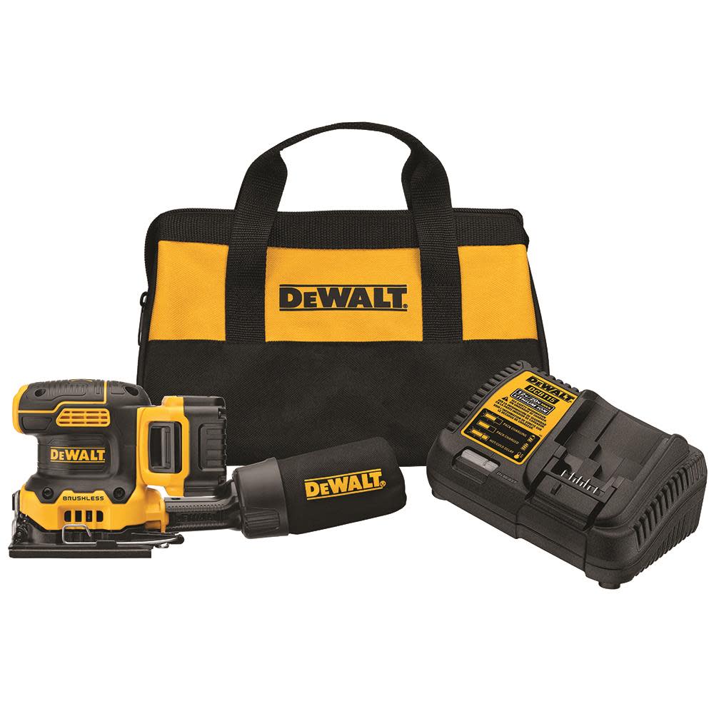 DEWALT 20V MAX XR Cordless 1/4 Sheet Variable-Speed Sander Kit (5.0 Ah Battery) - Ascmtools