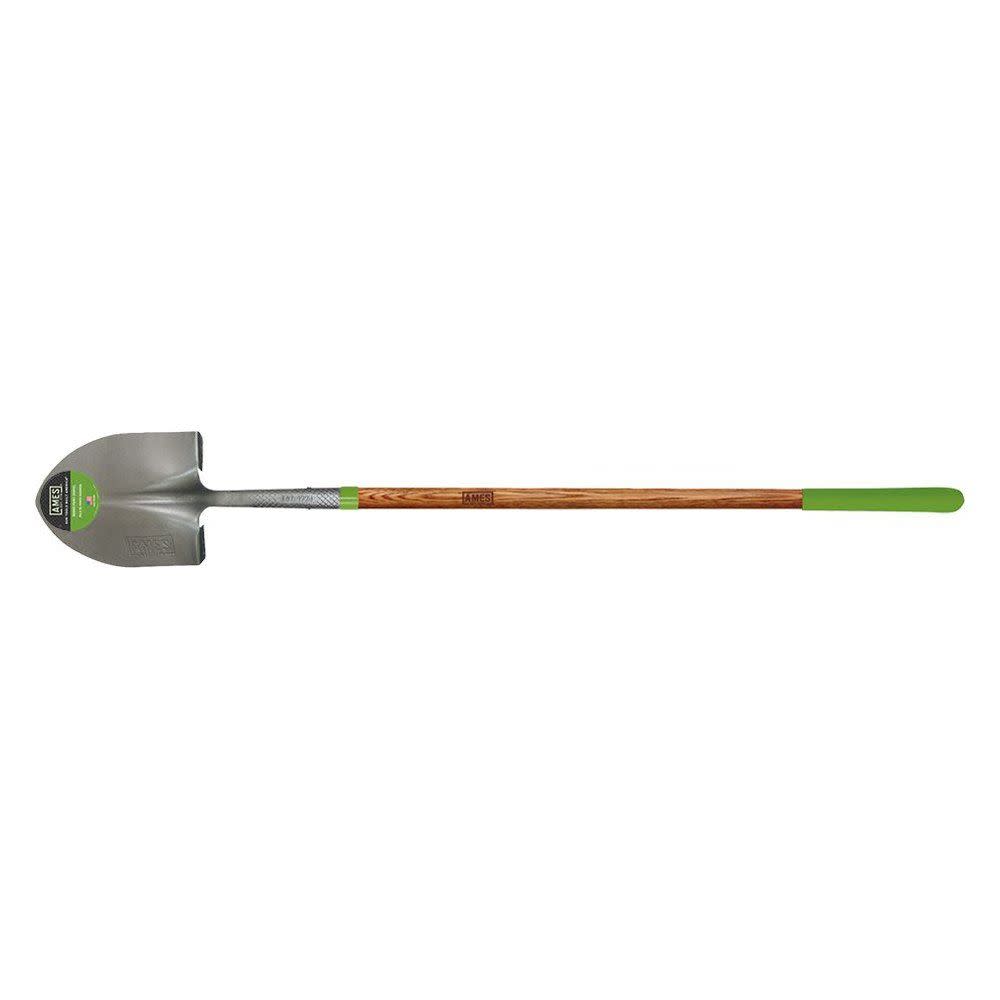 Ames Long Wood Round Point Digging Shovel - Ascmtools