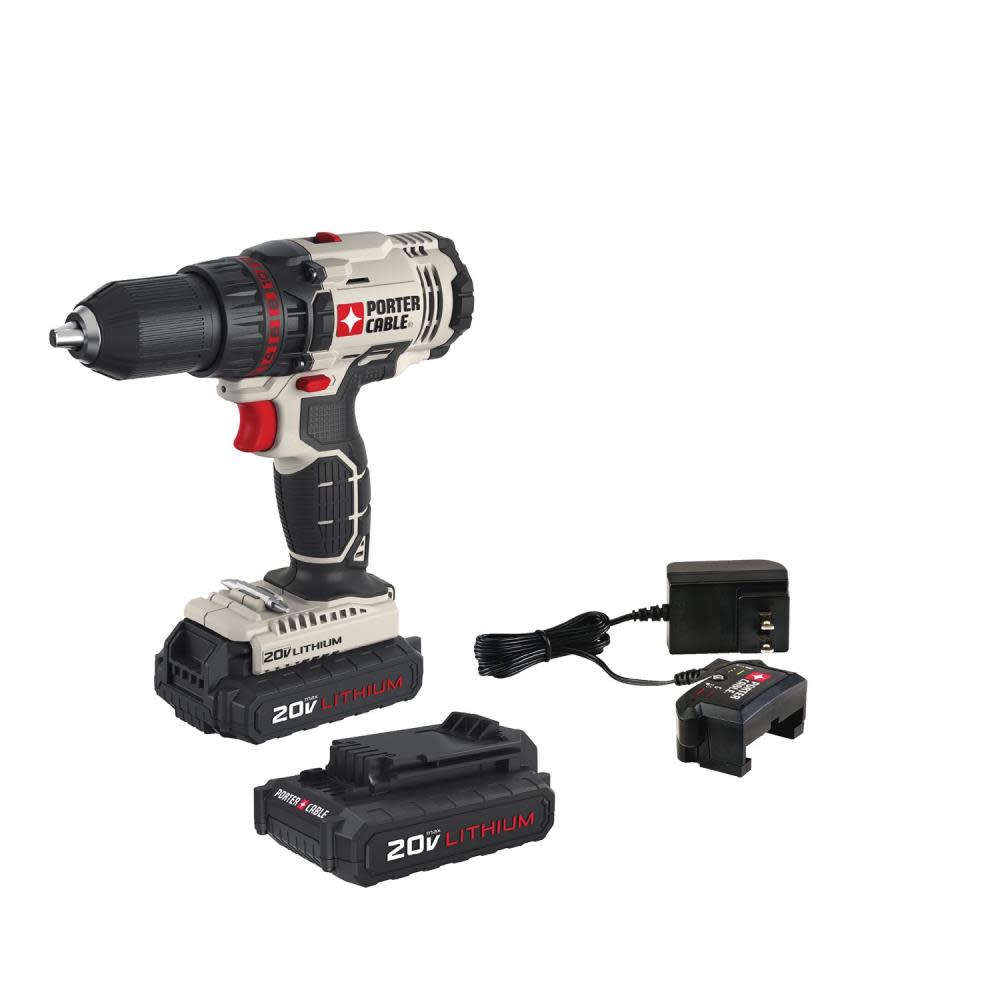 Porter Cable 20V 1/2-Inch Lithium-Ion Cordless Drill (PCC601LB) Kit - Ascmtools