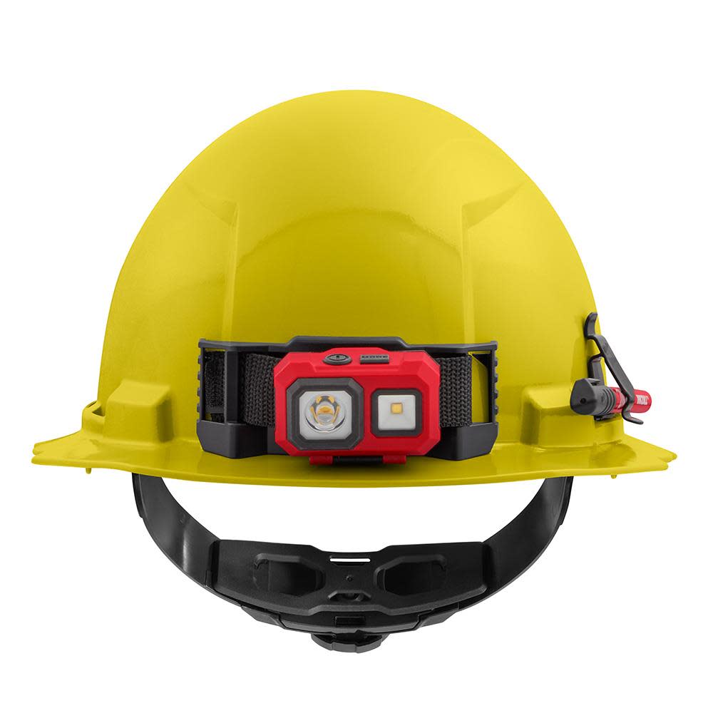 Milwaukee Yellow Full Brim Hard Hat with 4pt Ratcheting Suspension Type 1 Class E - Ascmtools