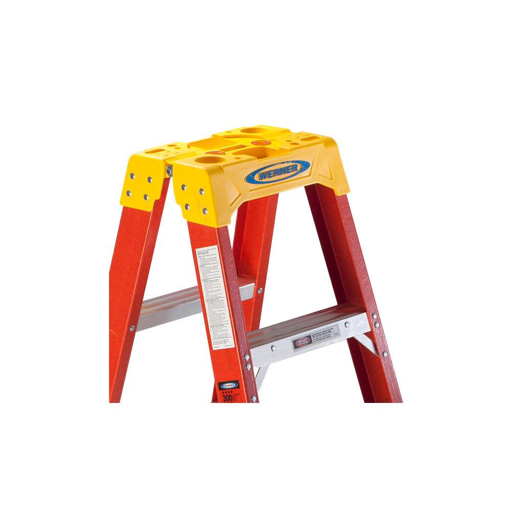 Werner 4-ft Fiberglass 300-lb Type IA Twin-Step Ladder - Ascmtools