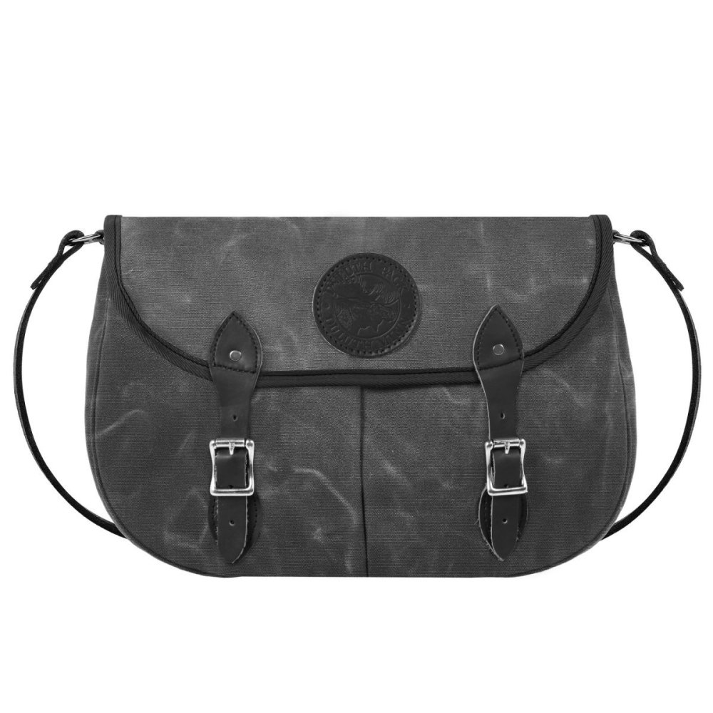 Duluth Pack 8 Liters Capacity Waxed Grey Large Double Shell Purse - Ascmtools