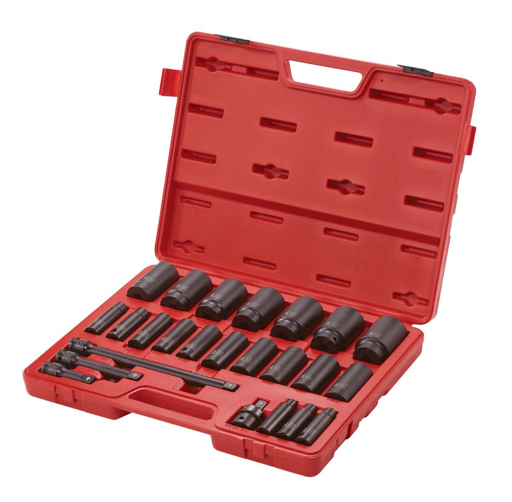 Sunex 24Pc 1/2In Dr 6pt SAE Deep Impact Socket Set - Ascmtools