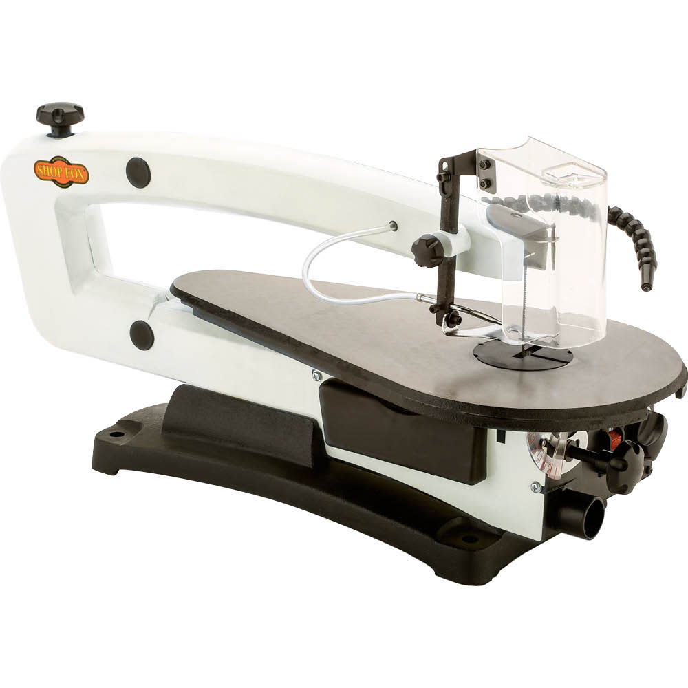 Shop Fox 18″ VS Scroll Saw with LED & Rotary Tool Kit - Ascmtools