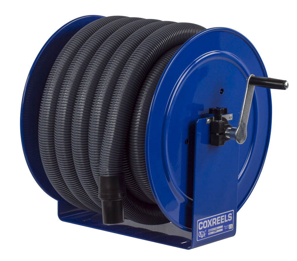Coxreels Hose Reel Vacuum Only Direct Crank Rewind 1 1/2″ 2″ ID 50′ Hose Capacity - Ascmtools