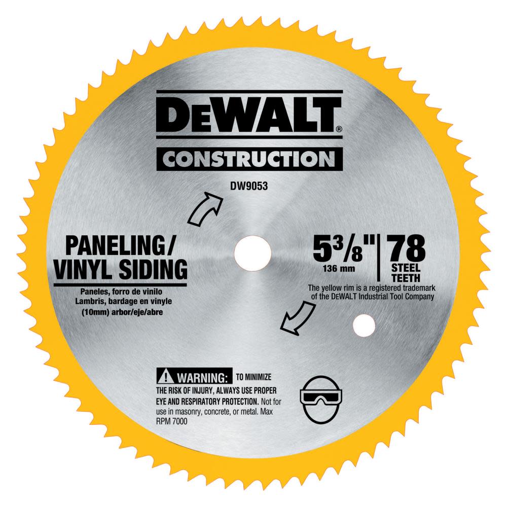 DEWALT 78 T Steel Panel Blade - Ascmtools