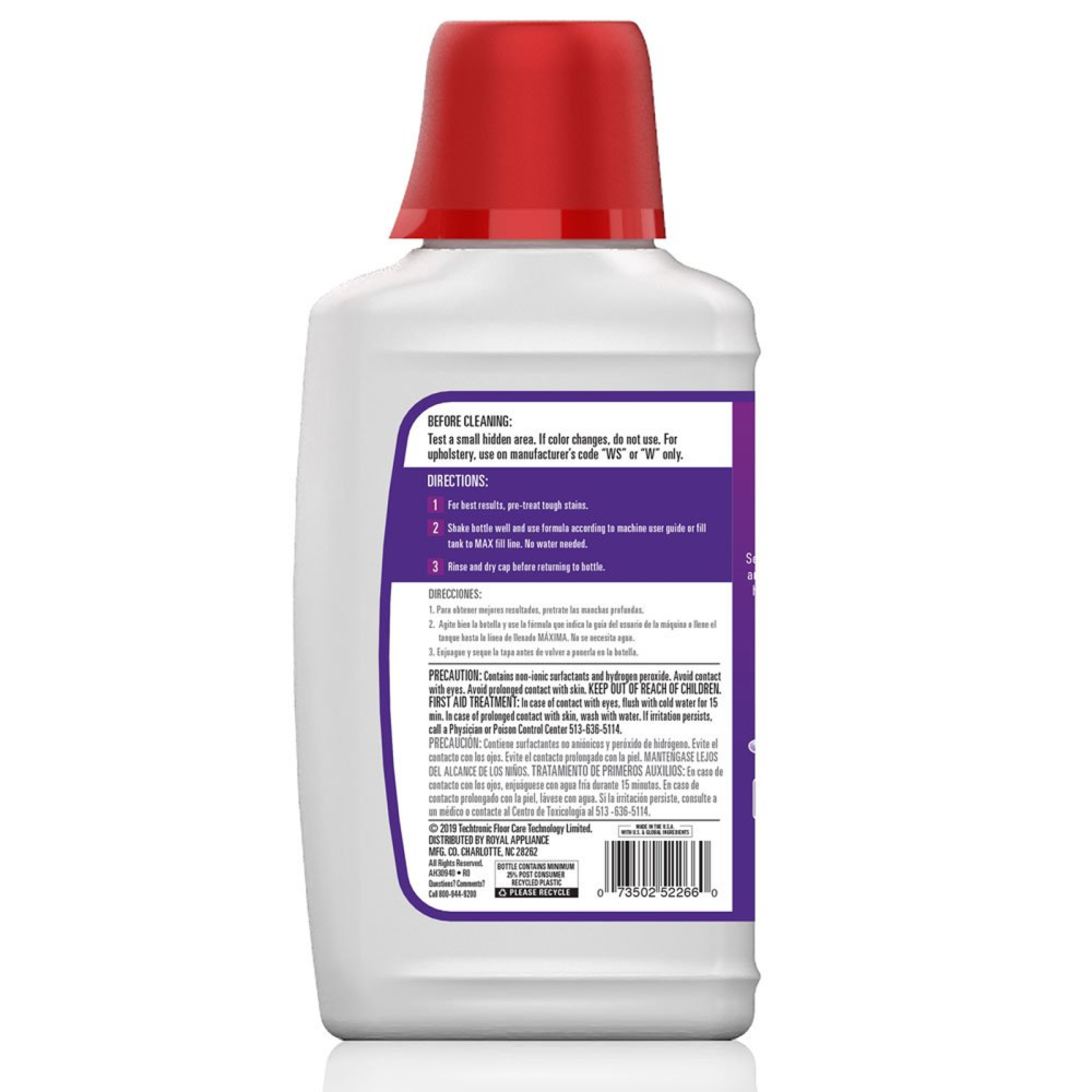 Hoover Residential Vacuum Paws & Claws Spot Cleaner Solution Pet Odor Remover Premixed 32oz - Ascmtools