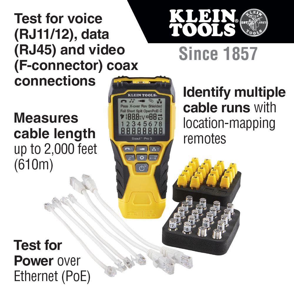 Klein Tools Scout Pro 3 Test Kit with Remote - Ascmtools