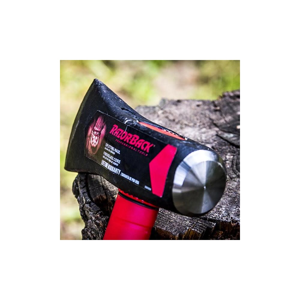 Razorback 8 Lbs Steel Head Splitting Maul with 34 In. Fiberglass Handle - Ascmtools