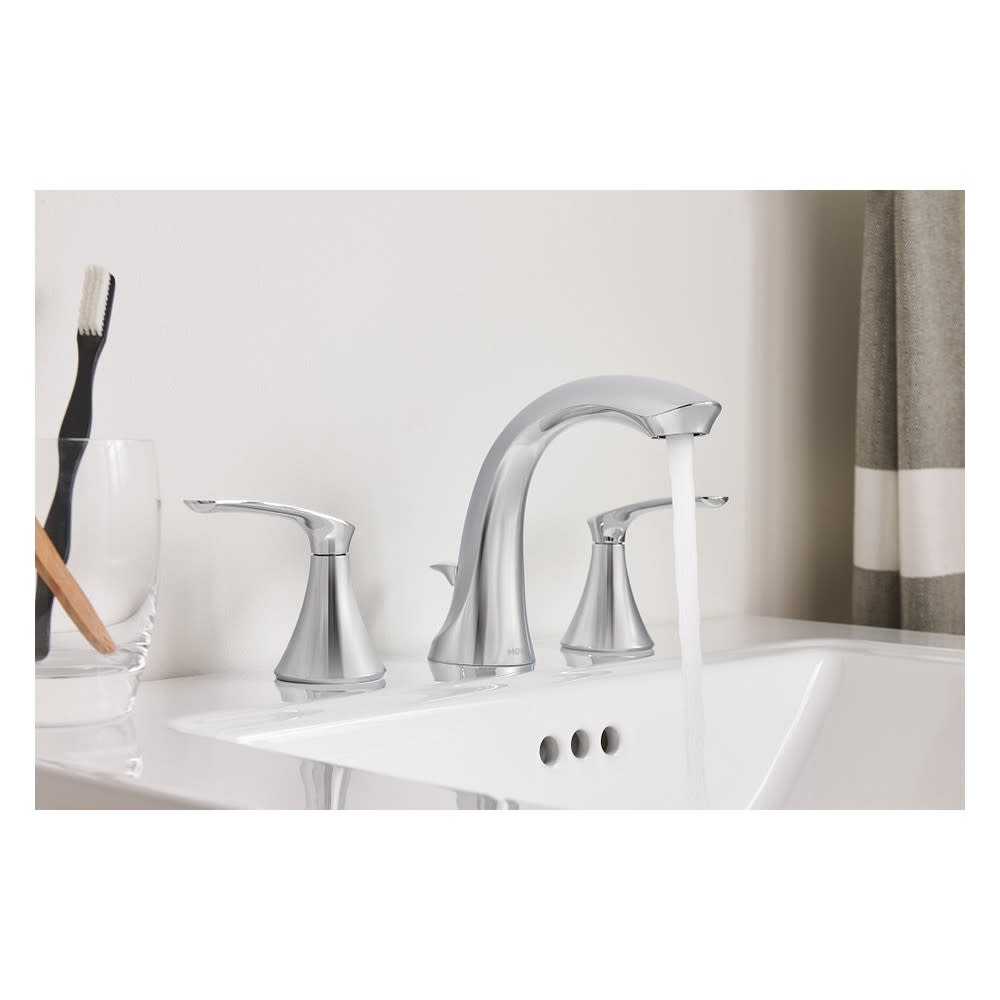 Moen Darcy Bathroom Lavatory Faucet Chrome 2 Handle High Arc - Ascmtools