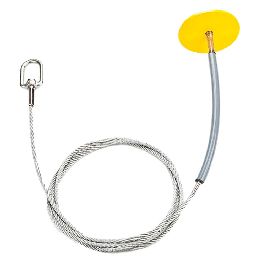 Drop Through Anchor 4 In. Round Plate, 2 ft Cable - Ascmtools
