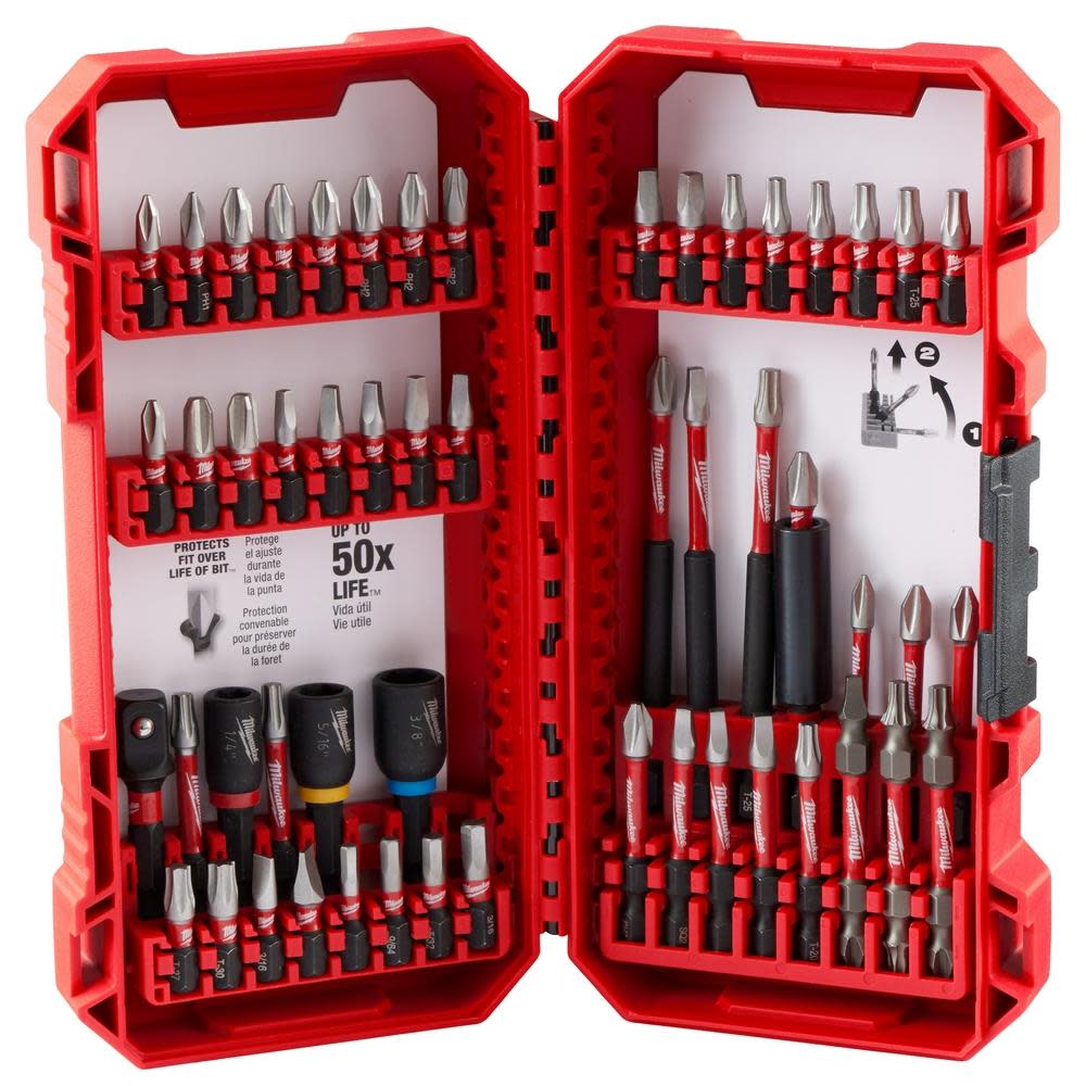 Milwaukee SHOCKWAVE Impact Duty Driver Bit Set 54pc - Ascmtools