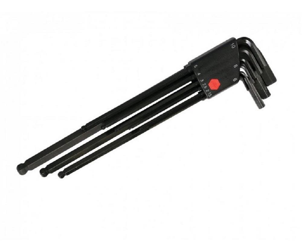 Wiha Ball End Hex Long Arm L-Key 9 Pc. Set - Ascmtools