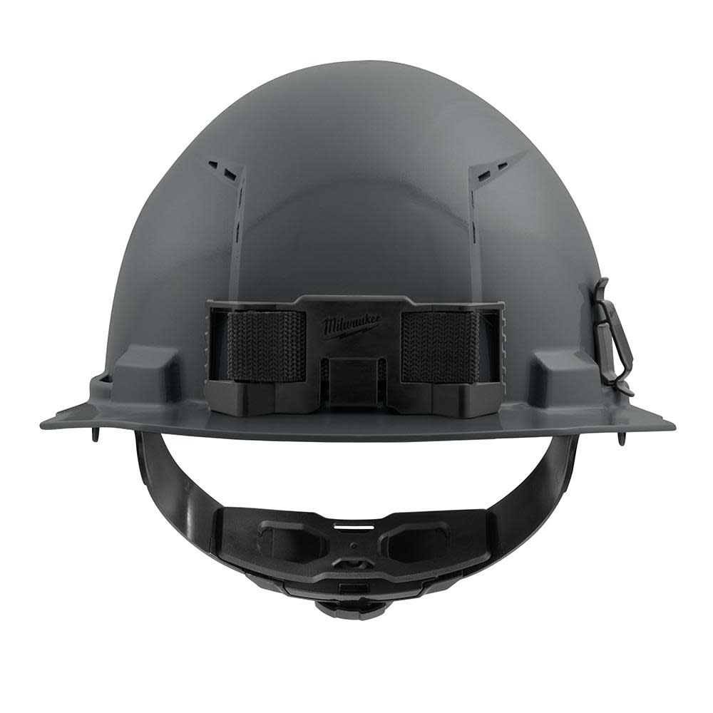 Milwaukee Gray Front Brim Vented Hard Hat with 4pt Ratcheting Suspension Type 1 Class C - Ascmtools