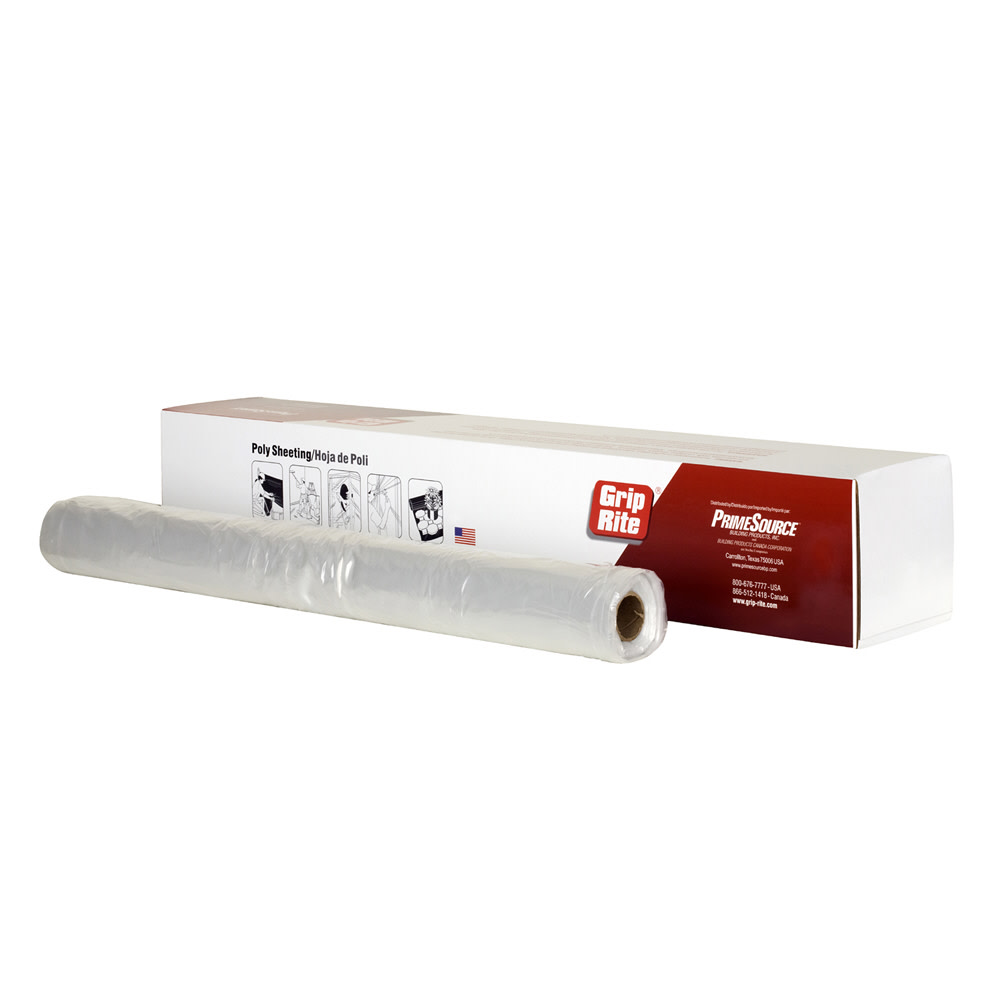Grip Rite 6 mil 24 Ft. x 100 Ft. Clear Polyethylene - Ascmtools