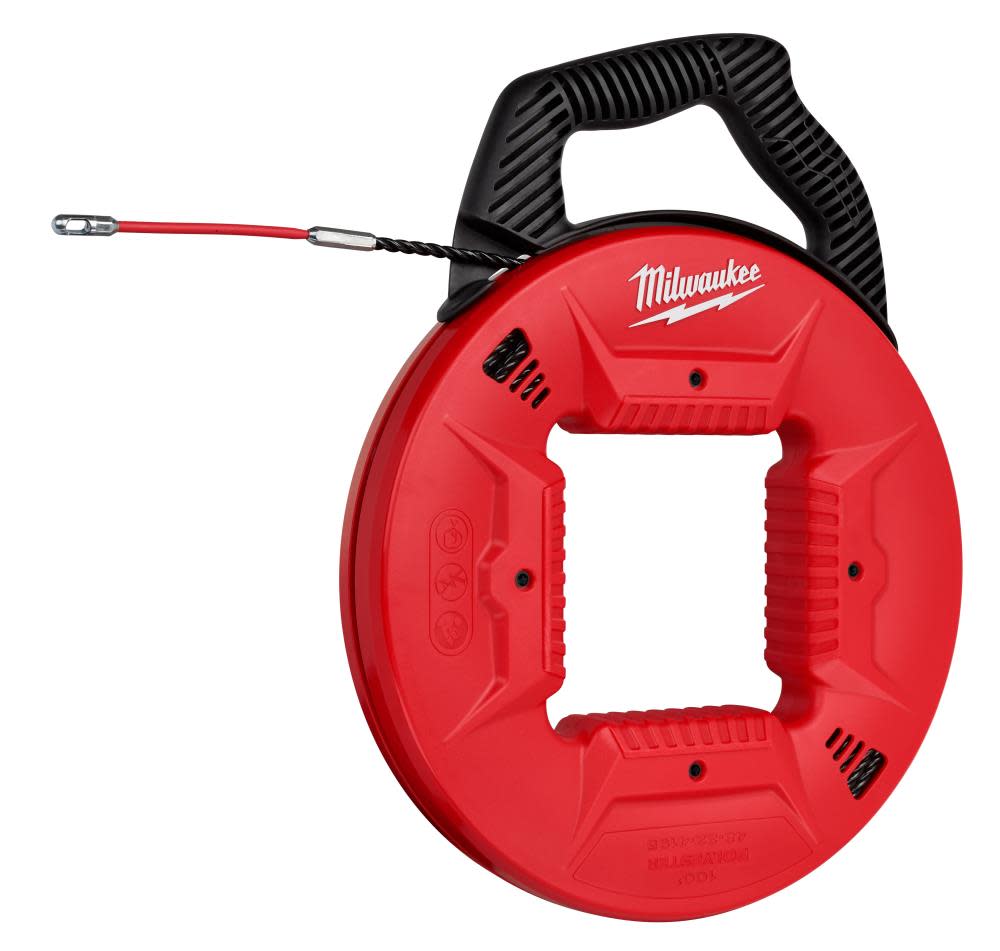 Milwaukee 100 Ft. Polyester Fish Tape with Flexible Metal Leader - Ascmtools