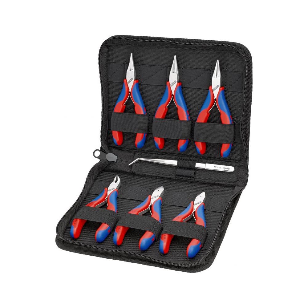 Knipex Electronic Pliers Set in Polyester Case 7pc - Ascmtools