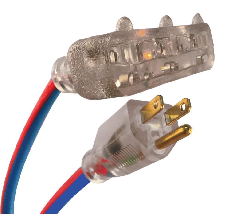 Voltec 25ft 12/3 SJEOW Extreme U-Ground Triple Tap Extension Cord - Ascmtools