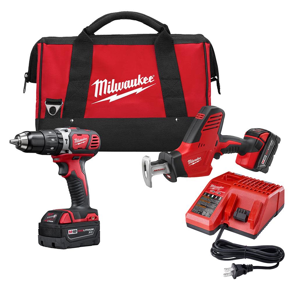 Milwaukee M18 Cordless 2 Tool Combo Kit - Ascmtools