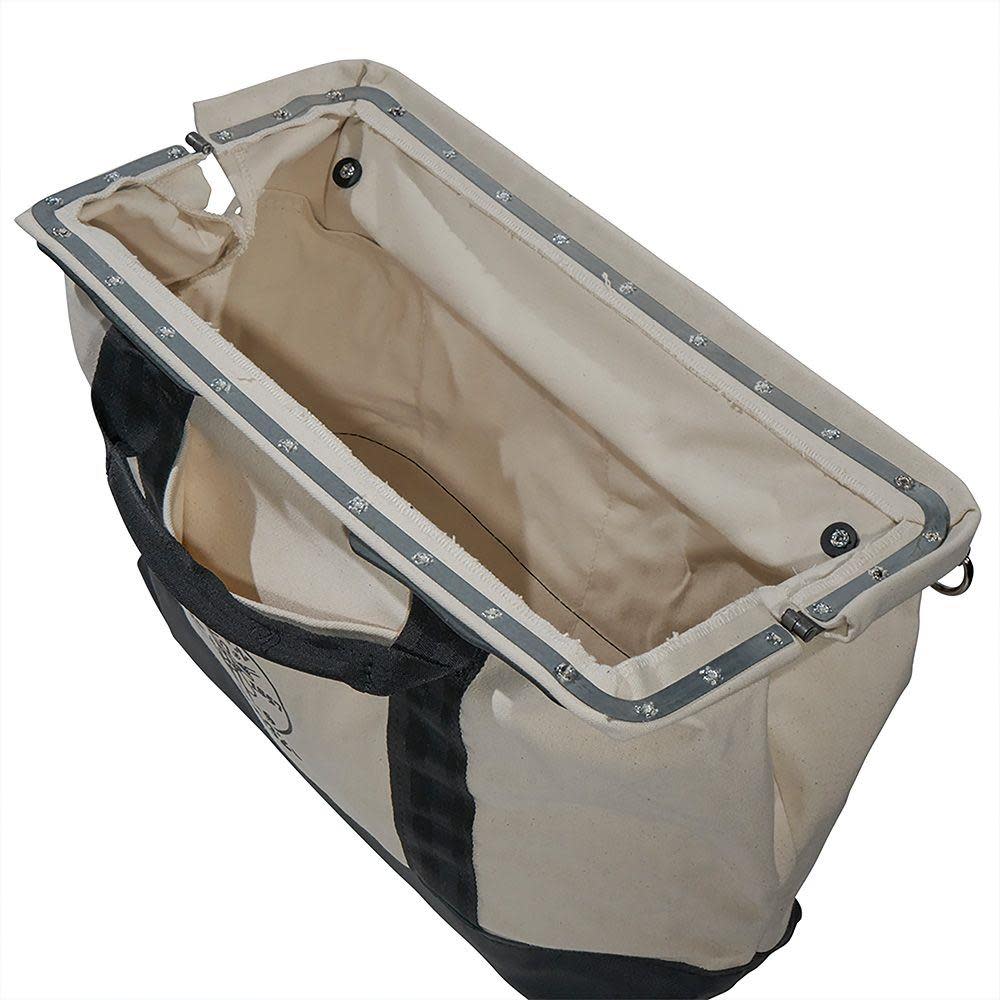 Klein Tools 20″ Canvas Tool Bag Leather Bottom - Ascmtools