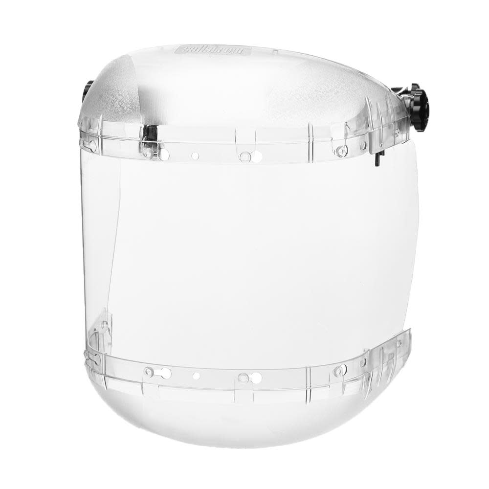 Sellstrom Dual Crown Face Shield with Universal Hard Hat Slot Adapter and Chin Guard Clear Tint Sta-Clear Anti-Fog Coating Clear Crown - Ascmtools