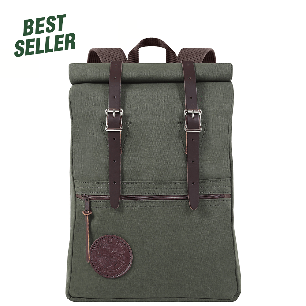 Duluth Pack 13 Liter Capacity Olive Drab Roll Top Scout Pack - Ascmtools