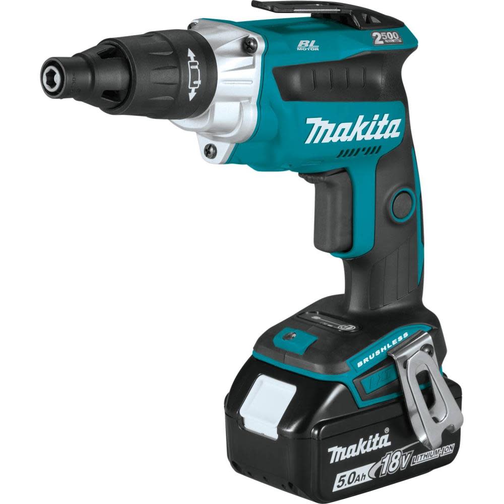 Makita 18V LXT Lithium-Ion Brushless Cordless 2500 RPM Screwdriver Kit (5.0Ah) - Ascmtools