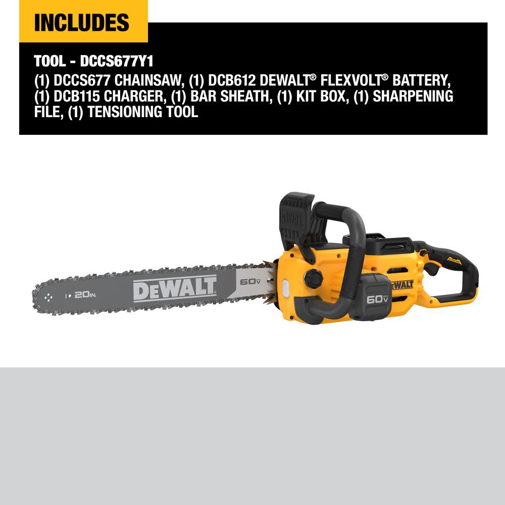 DEWALT 60V MAX Chainsaw 20″ Brushless Cordless Kit - Ascmtools