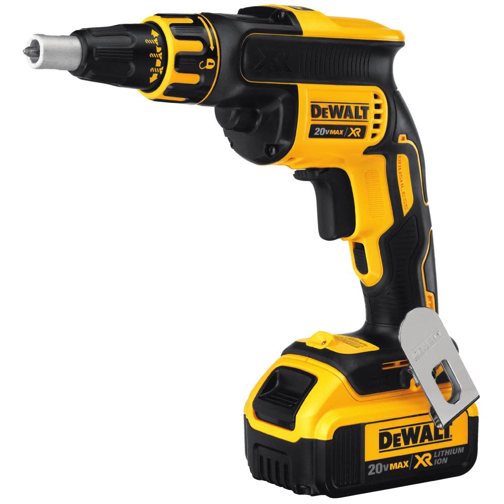DEWALT 20 V MAX XR Li-ion Brushless Drywall Screwgun Kit (4.0Ah) - Ascmtools