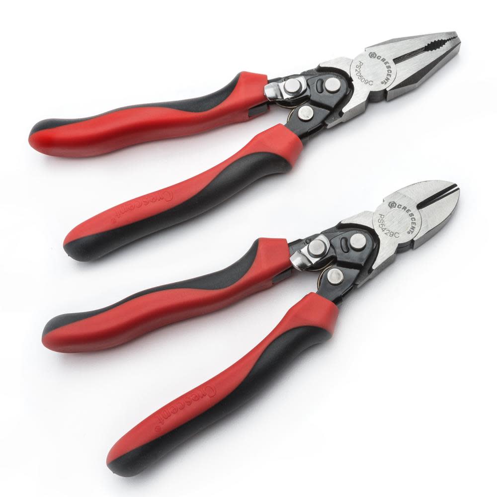 Crescent Pro Series Dual Material Compound Action Cutting Plier Set 2 Piece - Ascmtools