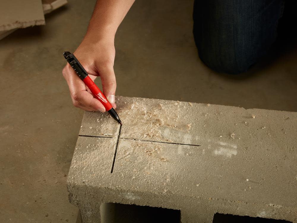 Milwaukee Tape Measure 25′ Utility Knife and INKZALL Marker 2pk Bundle - Ascmtools