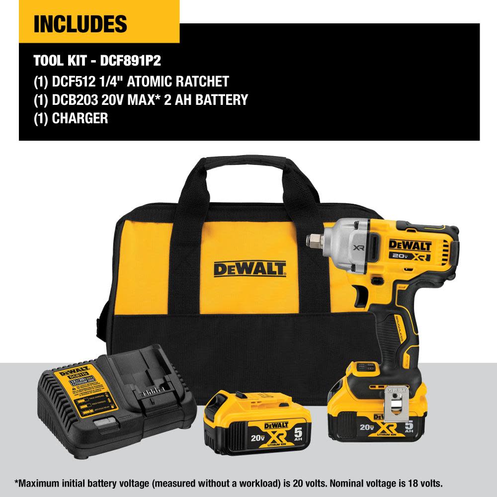 DEWALT 20V MAX XR 1/2″ Mid Range Impact Wrench Kit with Hog Ring Anvil - Ascmtools