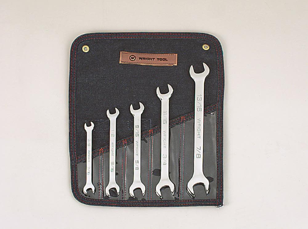 Wright Tool 5 pc. Open End Wrenches 3/8 In. to 7/8 In. - Ascmtools