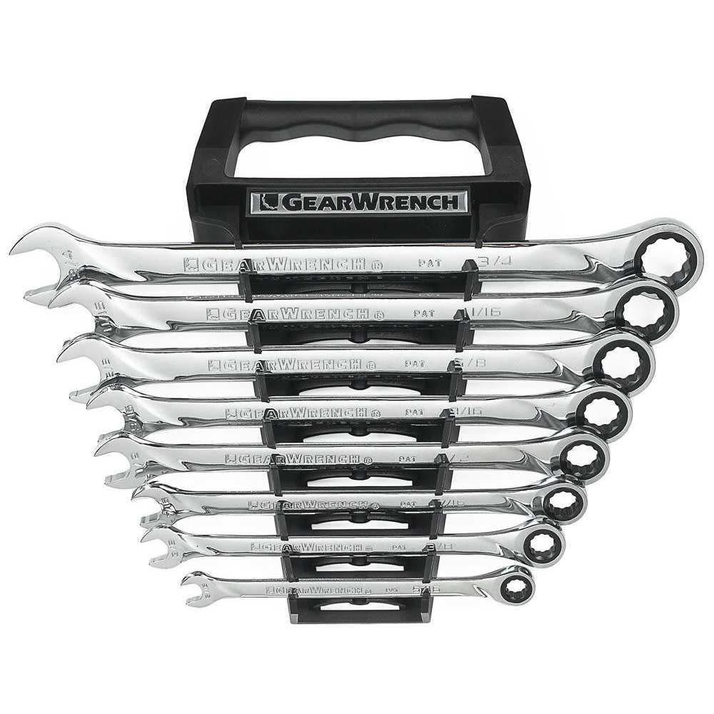 GEARWRENCH Ratcheting Wrench Set 8 Pc. XL Combination SAE - Ascmtools
