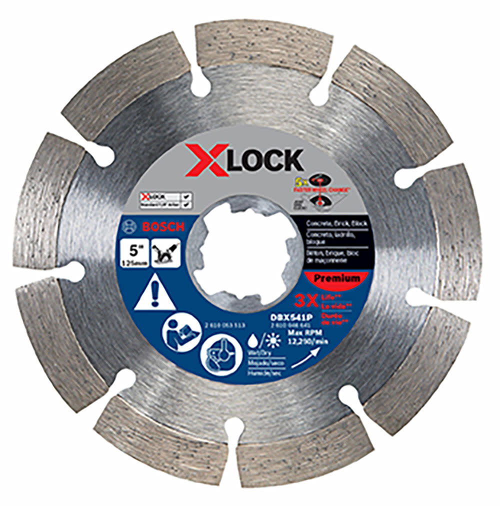 Bosch 5 In. X-LOCK Premium Segmented Diamond Blade Premium - Ascmtools
