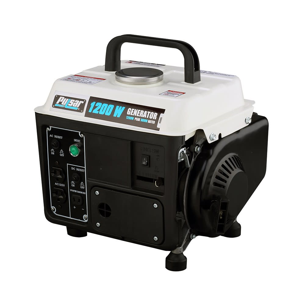 Pulsar Products Generator 120V 1200W 72cc 2 Stroke Gas/Oil Portable - Ascmtools