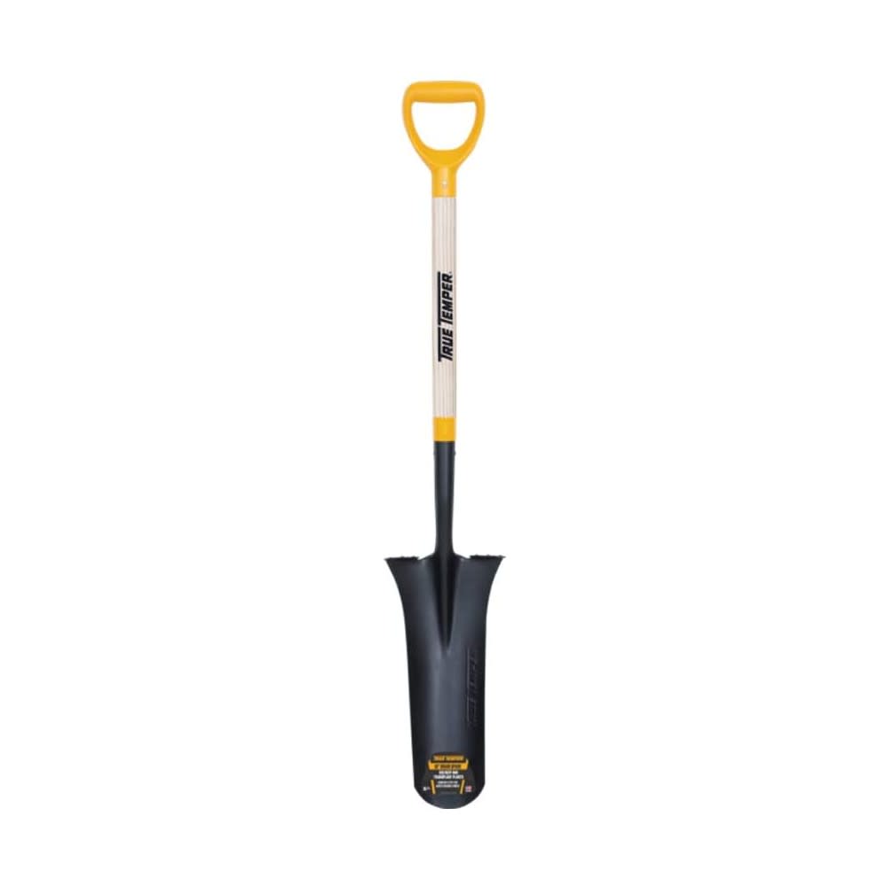 True Temper Drain Spade with Comfort Step and D-Grip on Handle - Ascmtools